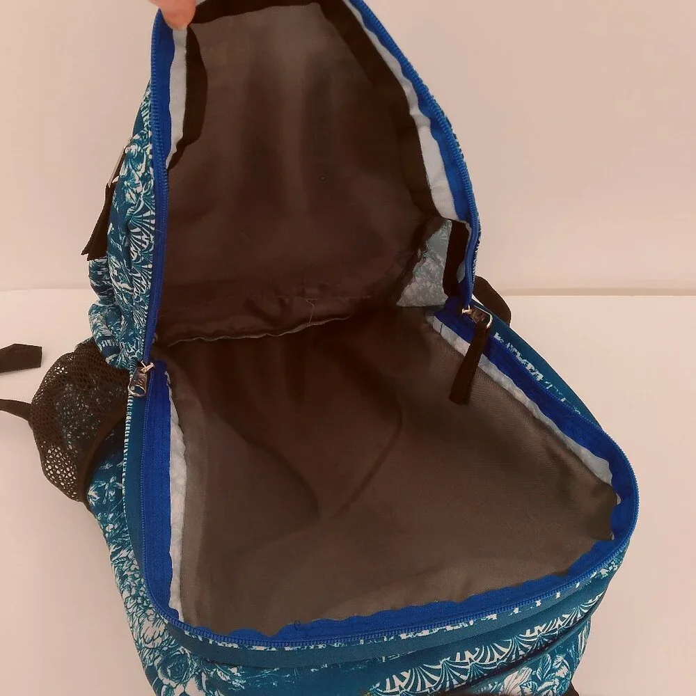 JANSPORT Superbreak Backpack Big Student Midnight Sky Floral Stripe Water Repel - Picture 9 of 15